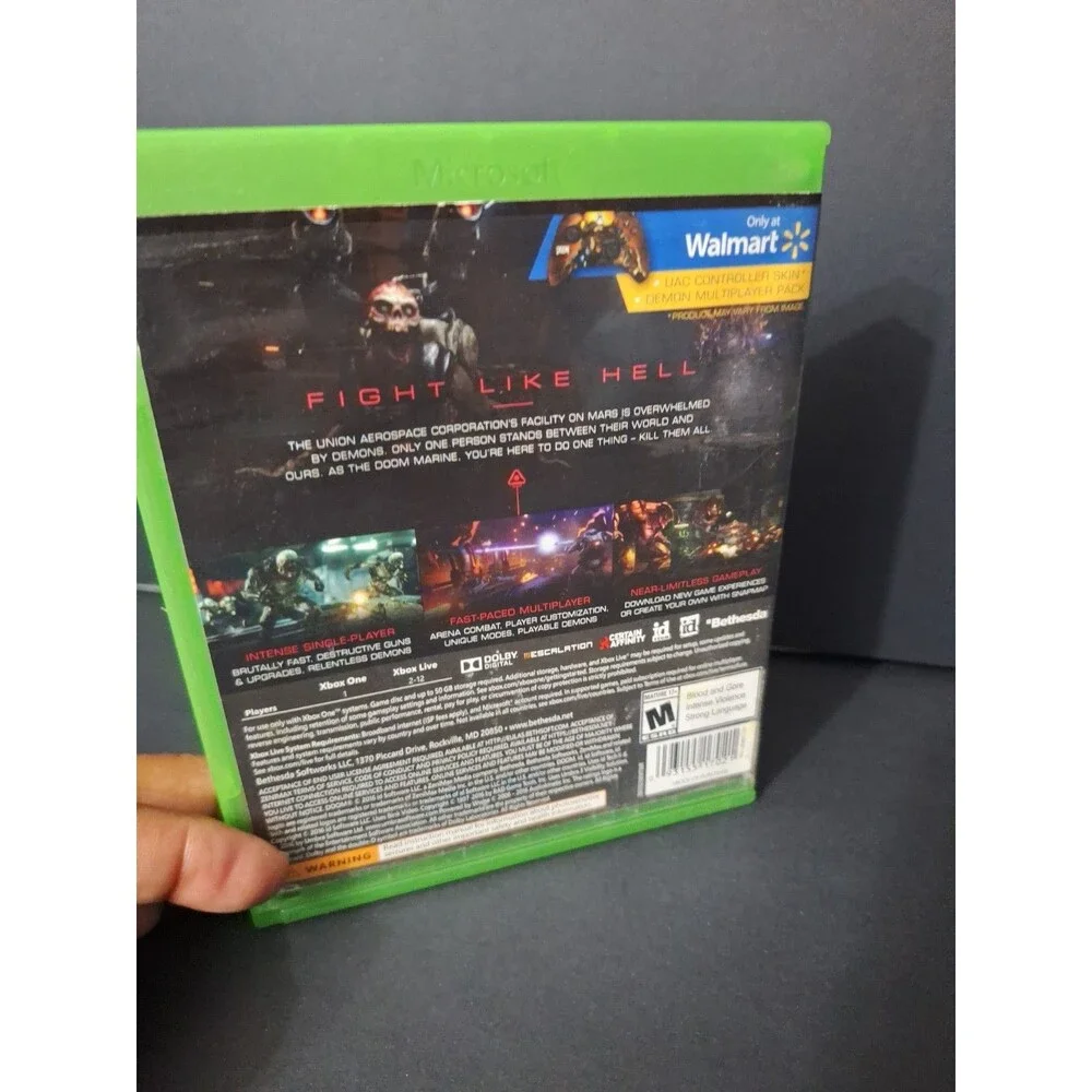 Xbox One Doom Video Game In Box No Scratches